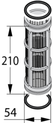 Cartus filtrant inox/albastru-sita filtru 54x210 50 mesh-Geoline [1]