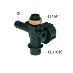 Corp duza - Corp simplu stanga B.13 mm pentru capat furtun Geoline