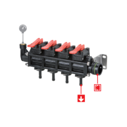 Distribuitoare/ valve -electrice/manuale - Distribuitor manual 4 cai modular 1" 1/4 Geoline