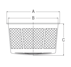 Accesorii bazin solutie - Filtru cos H 320 pentru capac D 455 Geoline