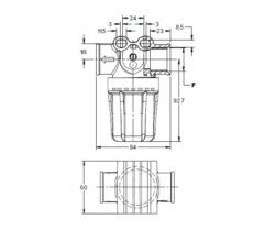 Filtru de linie opac 1/2" (F) BSP 50 # Geoline [1]
