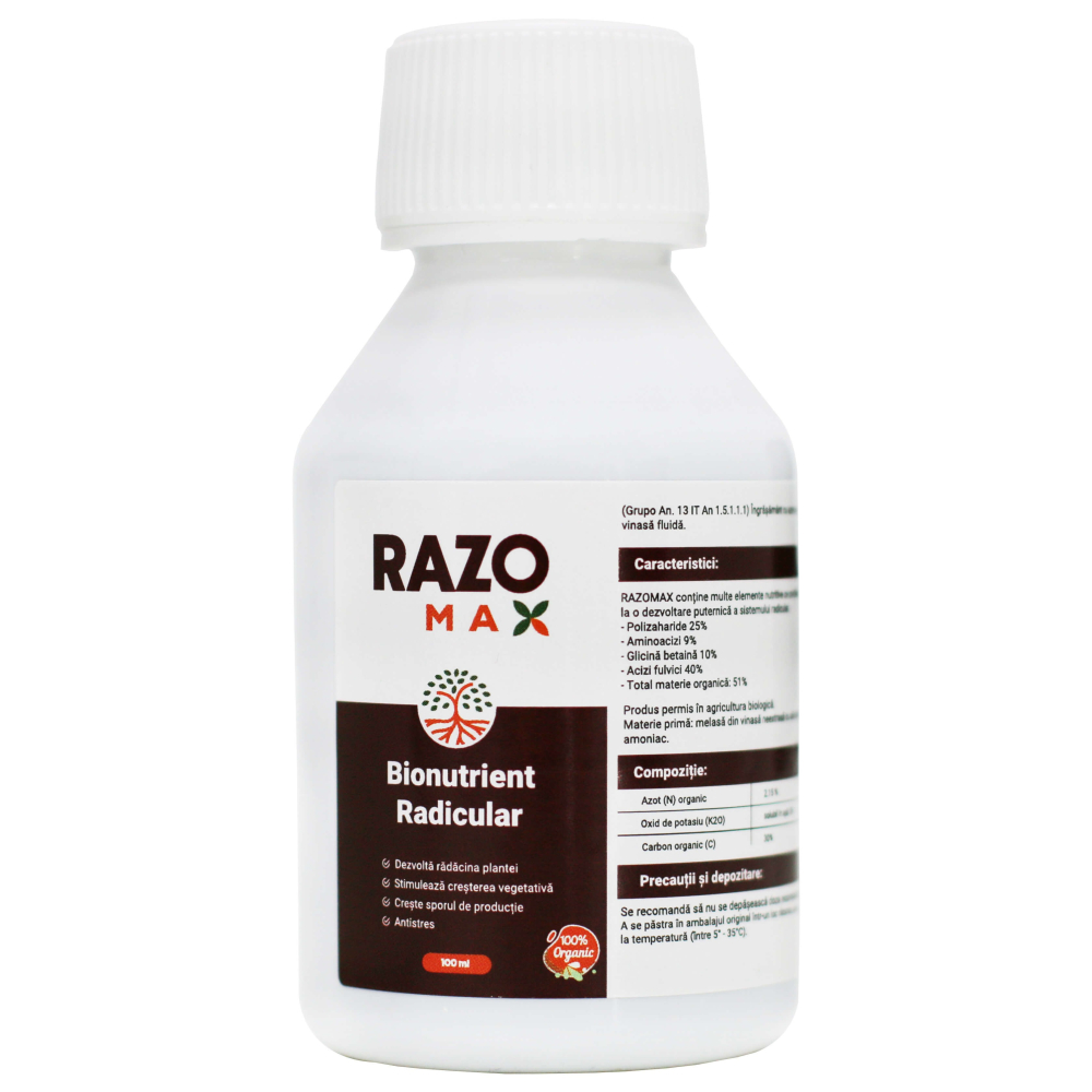 Biostimulator de inradacinare RAZOMAX - 100 ml, Cereale, Legume, Fructe [1]