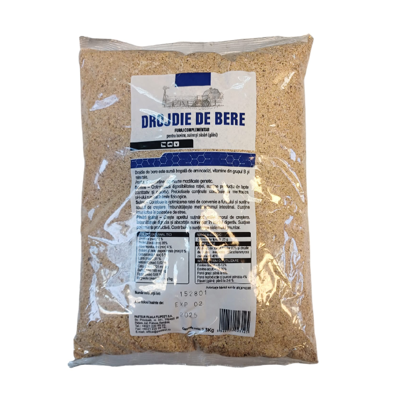 Drojdie de bere pentru păsări, porcine, bovine 1,5 kg [1]