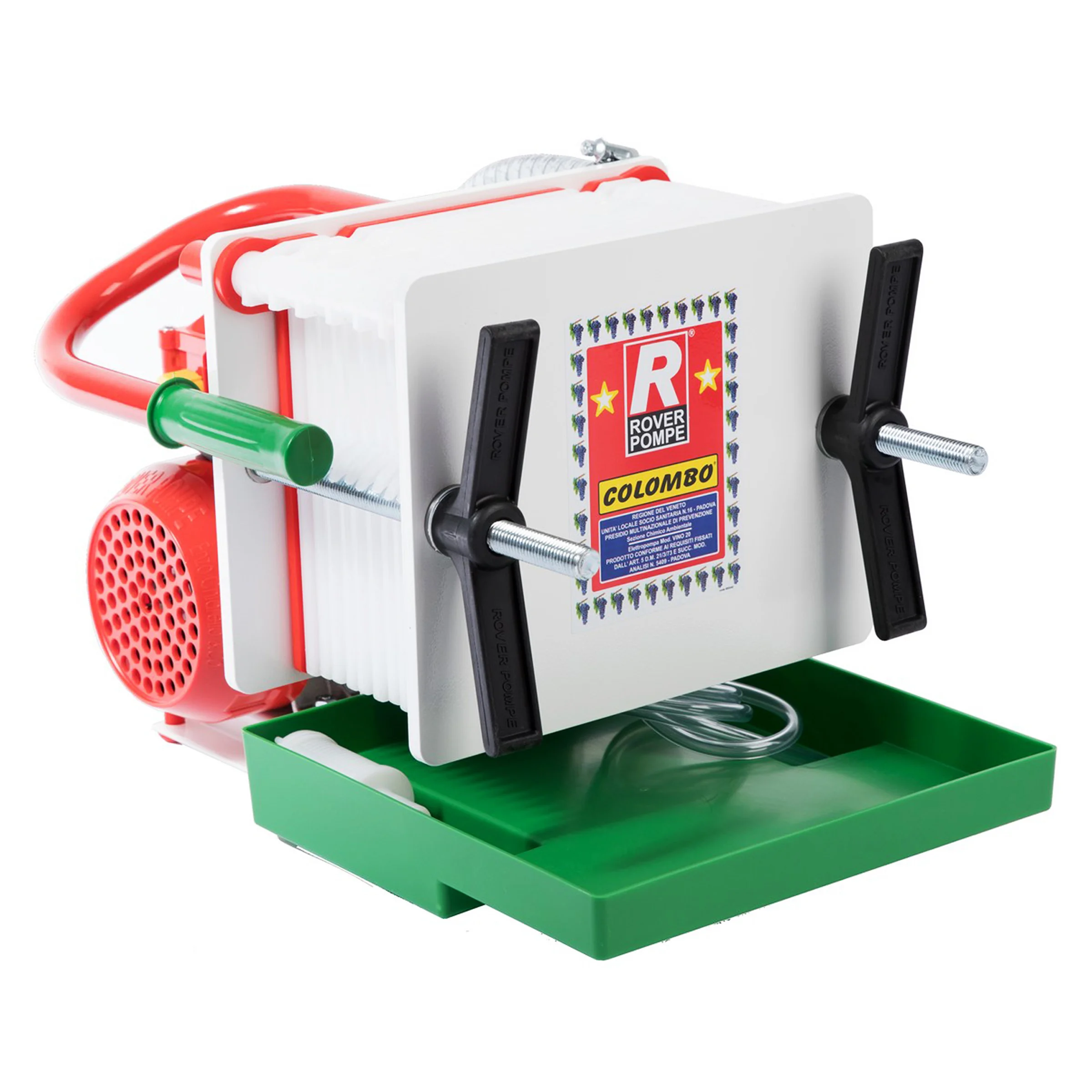 Filtru vin Rover Colombo 12, capacitate 500 L/h, 12 placi, dimensiune 20×20 cm, pompa bronz [2]