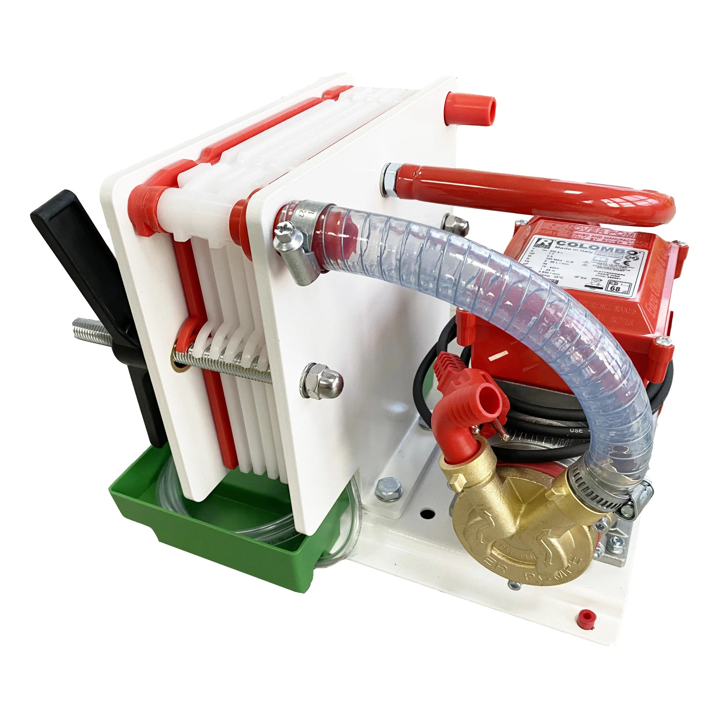 Filtru vin Rover Colombo 6, capacitate 300 L/h, 6 placi, dimensiune 20×20 cm, pompa bronz [2]