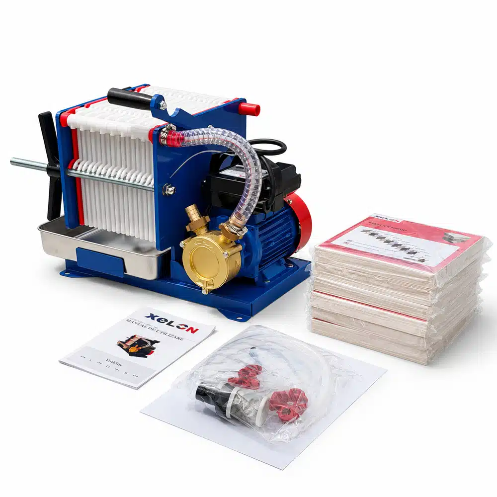 Filtru vin Xelon Vinelite 18, capacitate 800 L/h, 18 placi, dimensiune 20×20 cm, randament ridicat, calitate garantata [2]