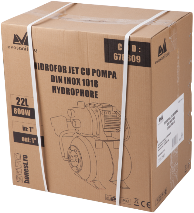 Hidrofor Jet cu  Pompa din Inox 1018 Evosanitary [4]