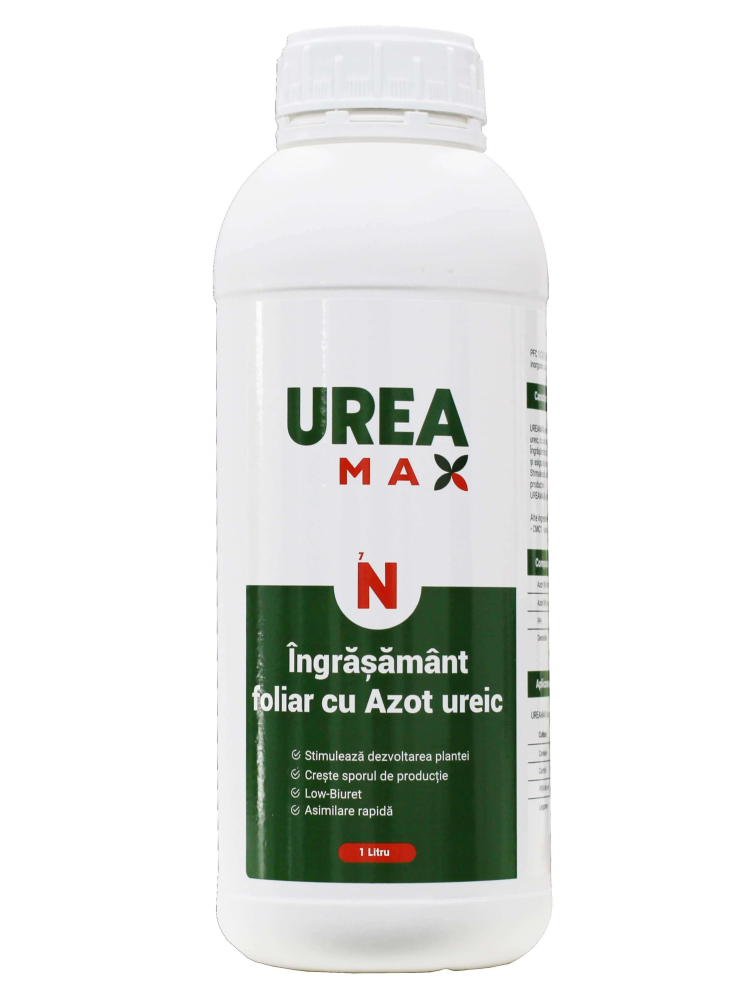 Ingrasamant Foliar cu Azot Ureic UREAMAX - 1 Litru, Legume, Porumb, Cereale, Vita de vie [1]