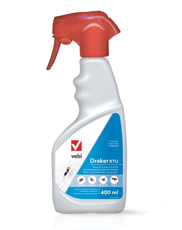 Insecticid DRAKER RTU - 400 ml, Vebi, Gata de utilizare, Fara miros, Zburatoare si Taratoare [1]