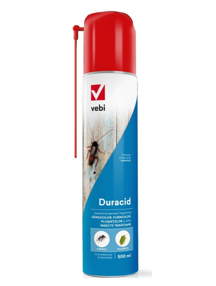 Insecticid DURACID Gandaci, Furnici, Plosnite - 500 ml, Vebi, Spray, Aerosol, Gata de utiliare [1]