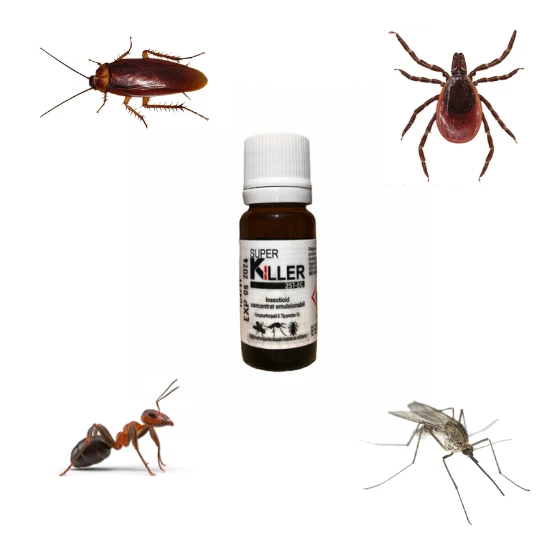 Insecticid SUPER KILLER 25 T-EC - 10 ml Spectru larg de combatere: Capuse, Muste, Tantari, Gandaci, Pureci [2]