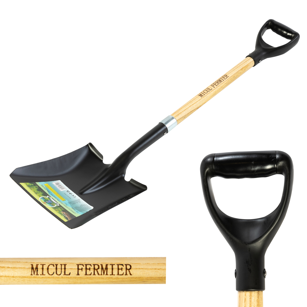 Lopata 282x238x1.5mm, cu coada lemn, 1050 mm [3]