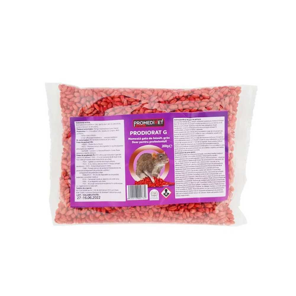 Raticid PRODIORAT G Grausor rosu - 5 kg (25 pungi x 200 g), Bromadiolone, Promedivet, Otrava Sobolani si Soareci [1]