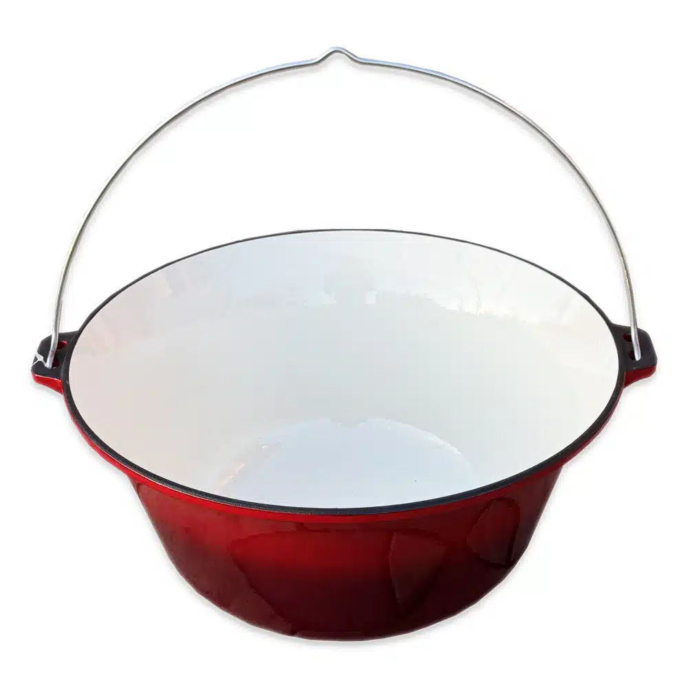Ceaun din fonta 7.5L, emailat rosu, cu agatator, Cooking with Xelon® [1]