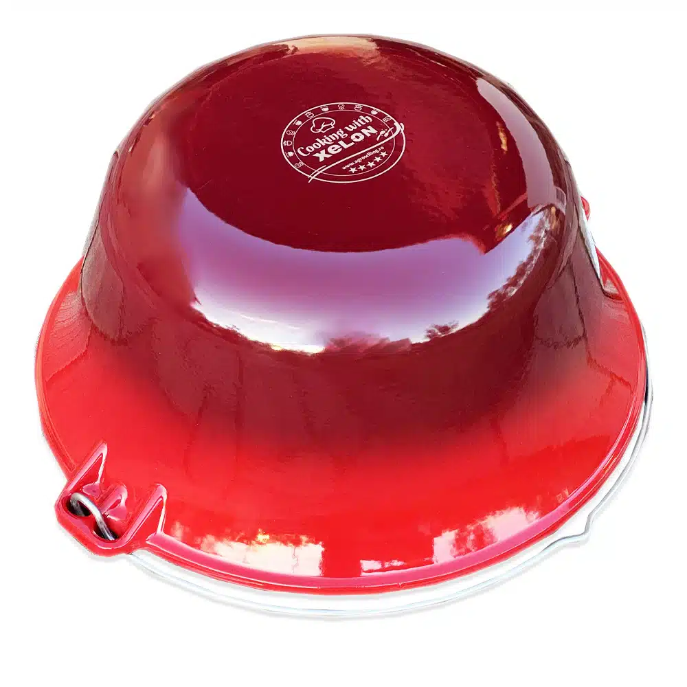 Ceaun din fonta 7.5L, emailat rosu, cu agatator, Cooking with Xelon® [2]