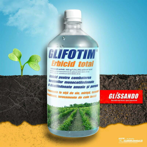 Erbicide - Erbicid Total GLIFOTIM - 1 Litru, Glifosat Acid 360 g