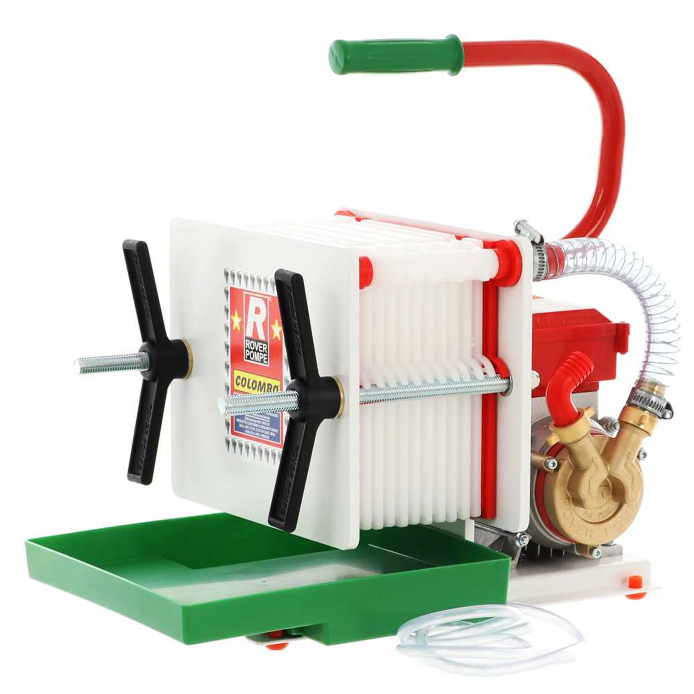 Filtrare vin - Filtru vin Rover Colombo 12, capacitate 500 L/h, 12 placi, dimensiune 20×20 cm, pompa bronz