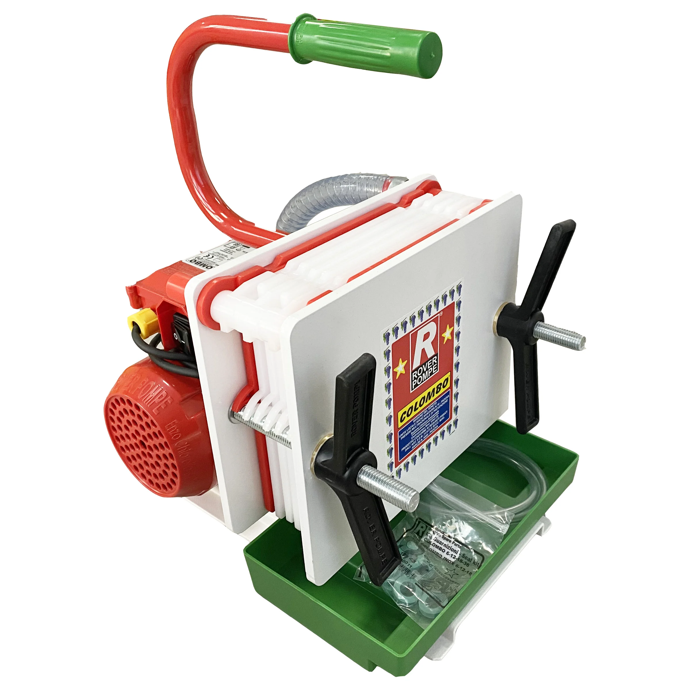 Filtrare vin - Filtru vin Rover Colombo 6, capacitate 300 L/h, 6 placi, dimensiune 20×20 cm, pompa bronz