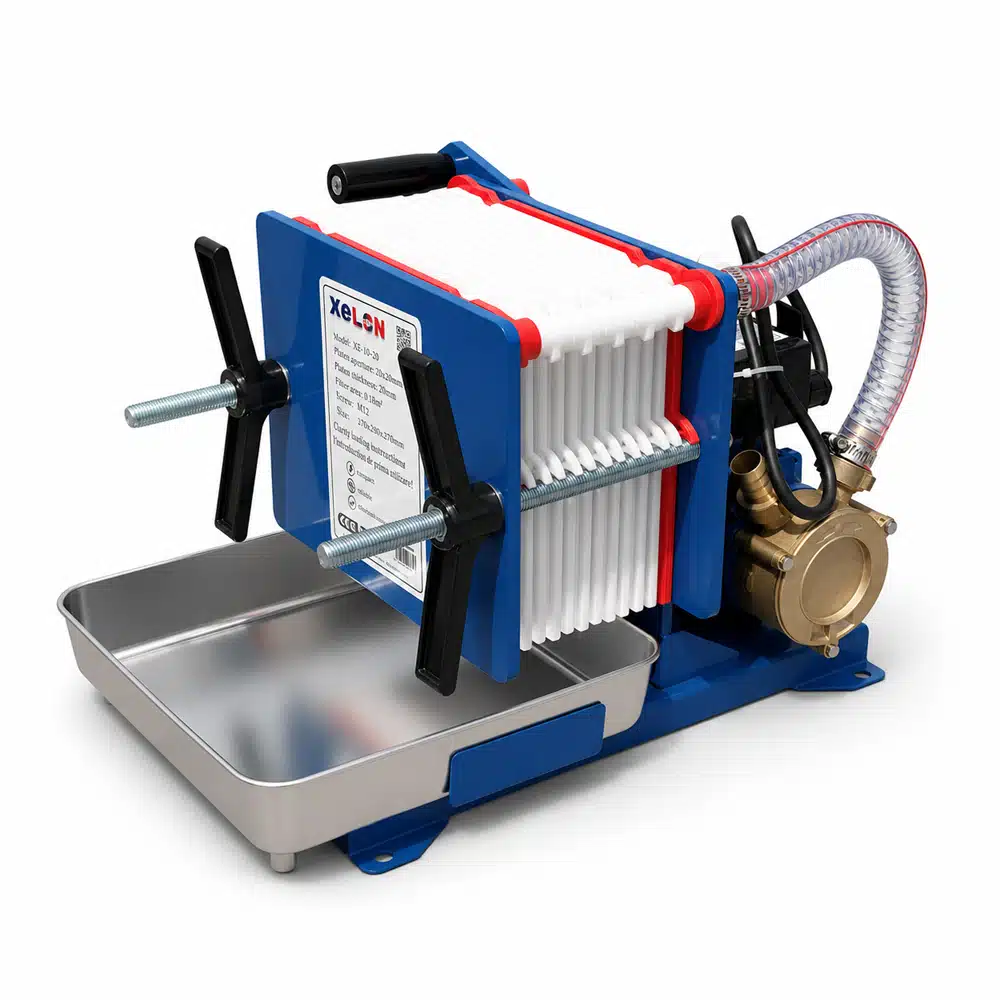Filtrare vin - Filtru vin Xelon Vinelite 12, capacitate 500 L/h, 12 placi, dimensiune 20×20 cm, randament ridicat, calitate garantata