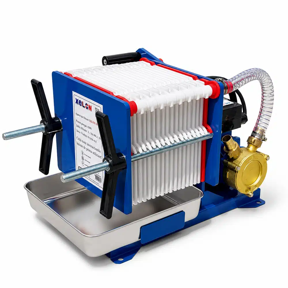 Filtrare vin - Filtru vin Xelon Vinelite 18, capacitate 800 L/h, 18 placi, dimensiune 20×20 cm, randament ridicat, calitate garantata