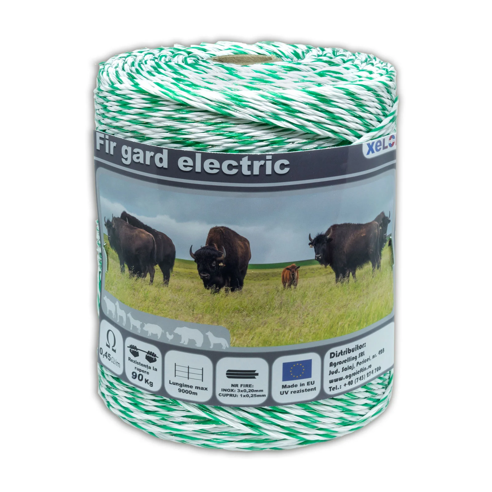 Conductori gard electric - Fir gard electric 1000M 90kg, 0,45 ohm/m, 4 fire, Xelon®