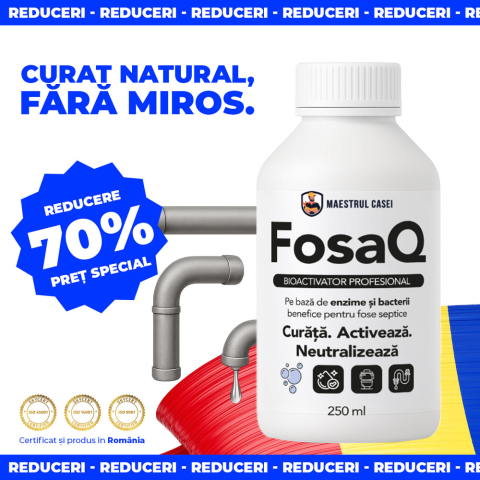 Bioactivatori fose septice - FosaQ – Bioactivator Puternic pentru Fose Septice, Elimină Mirosurile | 250ml