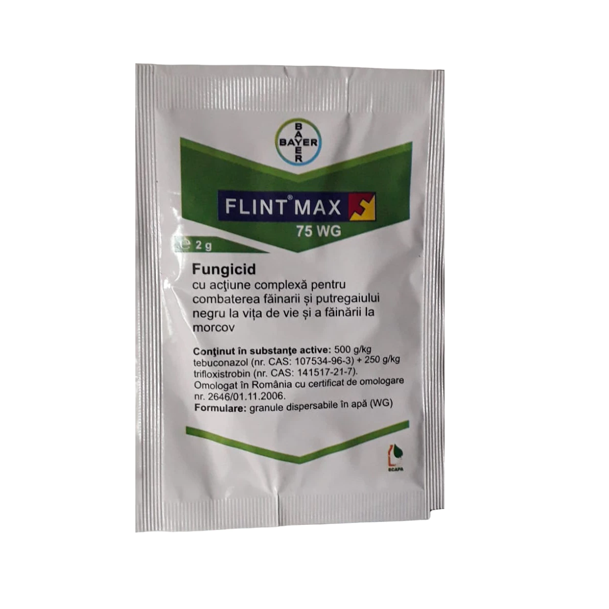 Fungicide - Fungicid FLINT MAX 75 WG – 2gr Bayer, Vita de vie, Morcov, Sistemic