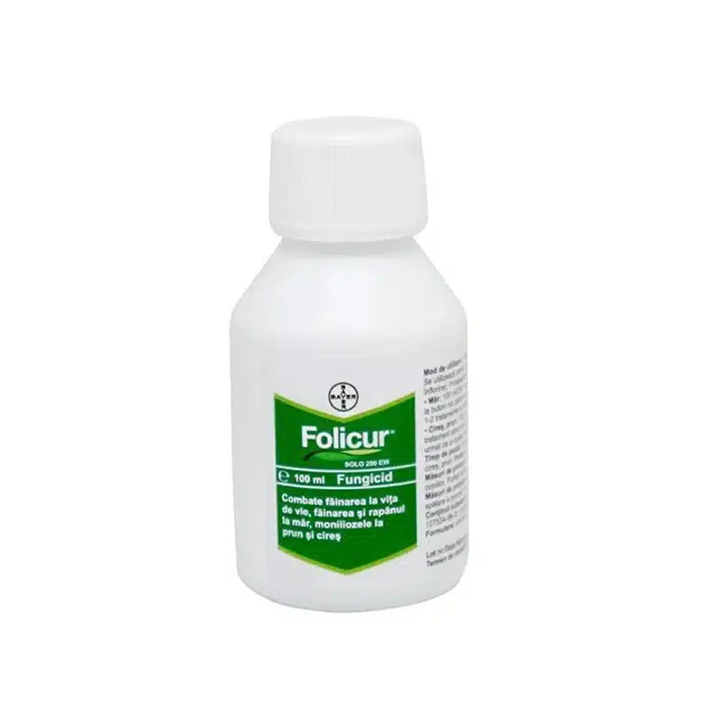 Fungicide - Fungicid FOLICUR SOLO 250 EW - 100 ml, Bayer, Pomi fructiferi, Vita de vie, Rapita, Sistemic