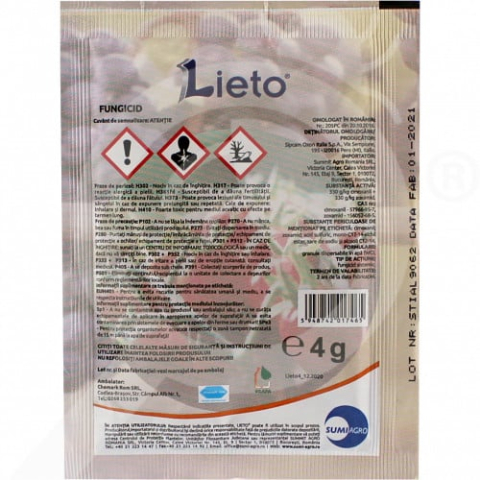 Fungicide - Fungicid LIETO - 4 g, Sumi Agro, Cartofi, Tomate, Vita de vie, Sistemic