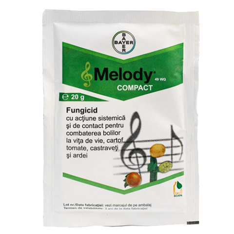 Fungicide - Fungicid MELODY COMPACT 49 WG - 20 g, Bayer, Sistemic, Vita de vie