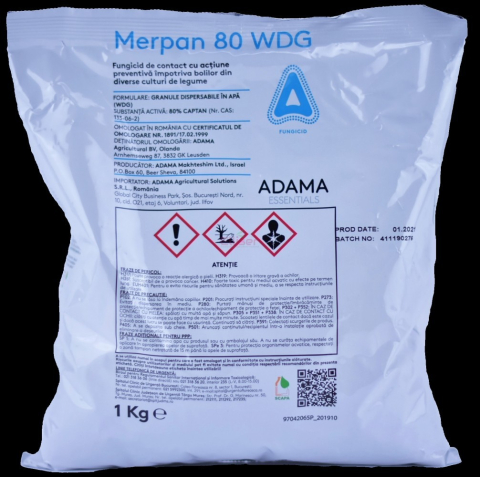 Fungicide - Fungicid MERPAN 80 WDG - 1 kg, Adama, Contact