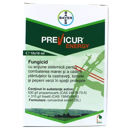 Fungicide - Fungicid PREVICUR ENERGY - 10 ml, Bayer, Sistemic, Castraveti, Tomate, Pepeni verzi