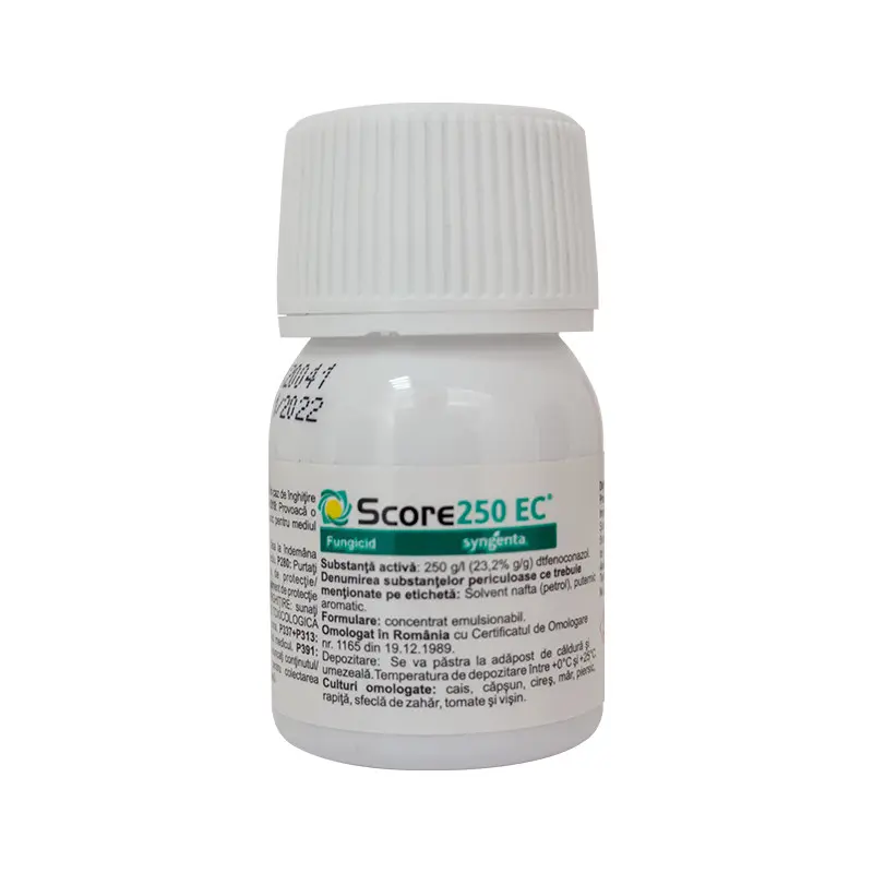Fungicide - Fungicid SCORE 250 EC - 50 ml, Syngenta, Sistemic, Rapan, Monilioza, Fainare, Alternarioza, Basicarea frunzelor