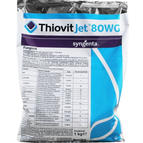 Fungicide - Fungicid THIOVIT JET 80 WG - 1 kg, Syngenta, Contact