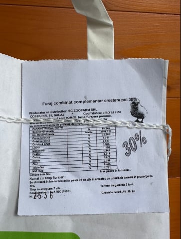 Furaj combinat complementar crestere pui 30% 10kg [2]