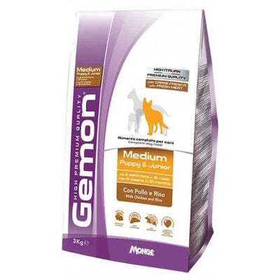 Gemon Caini Puppy & Junior cu Pui si Orez 20 kg [1]