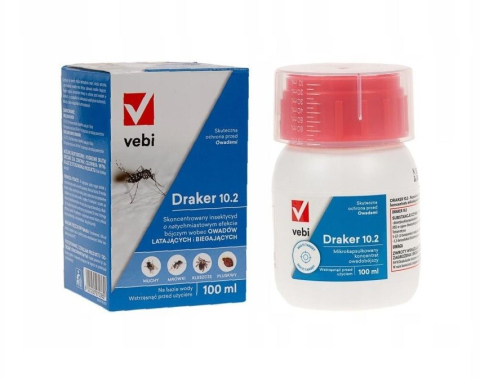 Raticide si igiena publica - Insecticid DRAKER 10.2, Vebi, Concentrat - 100 ml, Muste, Tantari, Gandaci, Capuse, Furnici, Paianjeni