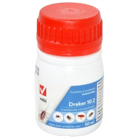 Combaterea insectelor - Insecticid DRAKER 10.2, Vebi, Concentrat - 50 ml, Muste, Tantari, Gandaci, Capuse, Furnici, Paianjeni