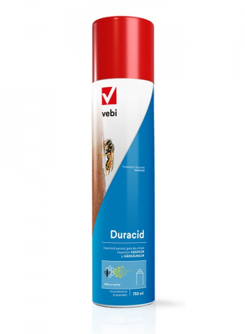 Insecticid DURACID Viespi si Gargauni - 750 ml, Vebi, Spray, JET de spuma, Gata de utilizare