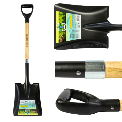 Cazmale si lopeti - Lopata 282x238x1.5mm, cu coada lemn, 1050 mm