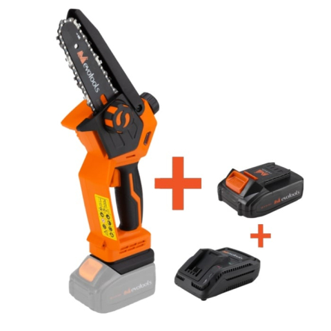 Casa si gradina - Mini ferastrau cu 2 acumulatori si incarcator 20V EVOTOOLS