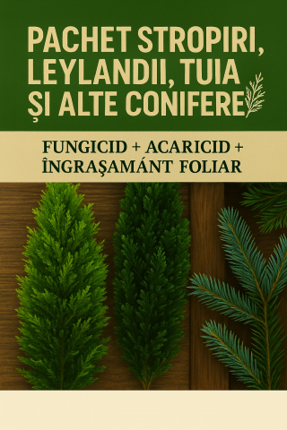 Pachete complete stropire - Pachet stropire leylandii, tuia si alte conifere (tratamentul nr.1) pentru 10l apa