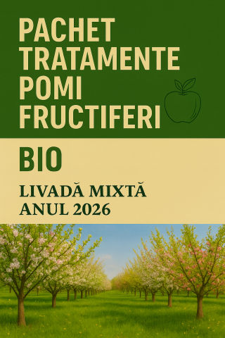 Pachete complete stropire - Pachet Tratamente Pomi Fructiferi BIO - Livada Mixta Anul 2026