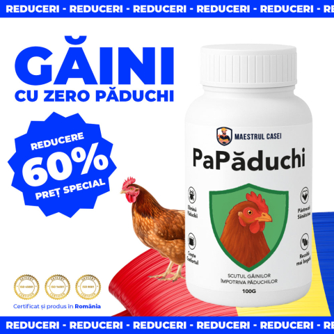 Antiparazitare - PaPaduchi – Tratament Natural pentru Păduchii de Găină, Soluție Anti-Paraziți | 100gr