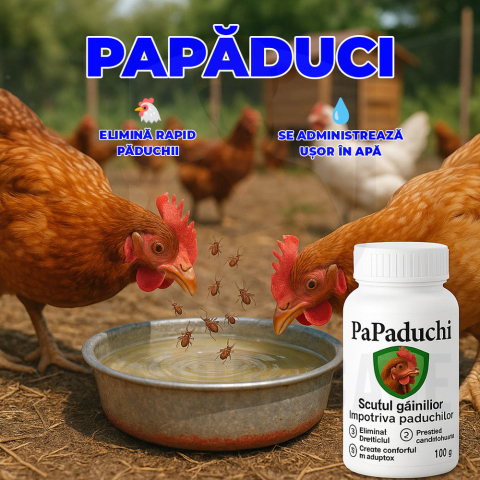PaPaduchi – Tratament Natural pentru Păduchii de Găină, Soluție Anti-Paraziți | 100gr [3]