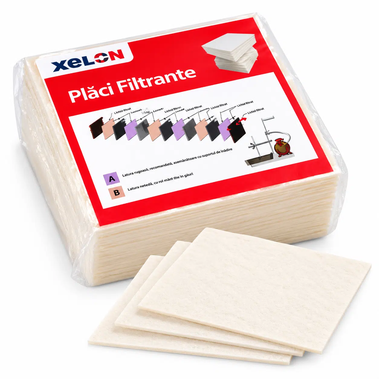 Placi filtrante - Placi filtrante XeLON NR 12 VinElite , 20x20cm, compatibil filtre VinElite, 25buc/set