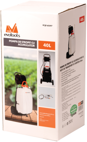 Pompa de Stropit cu Acumulator, Roti de Transport si Furtun 30M / V[l]: 40 [3]