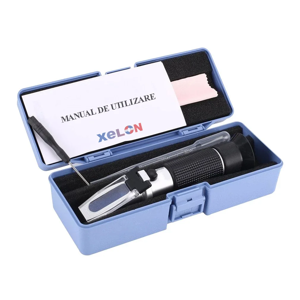 Densimetre si refractometre - Refractometru Brix (mustimetru), 0-30%, precizie ridicata, pentru masurarea procentului de zahar, Xelon®