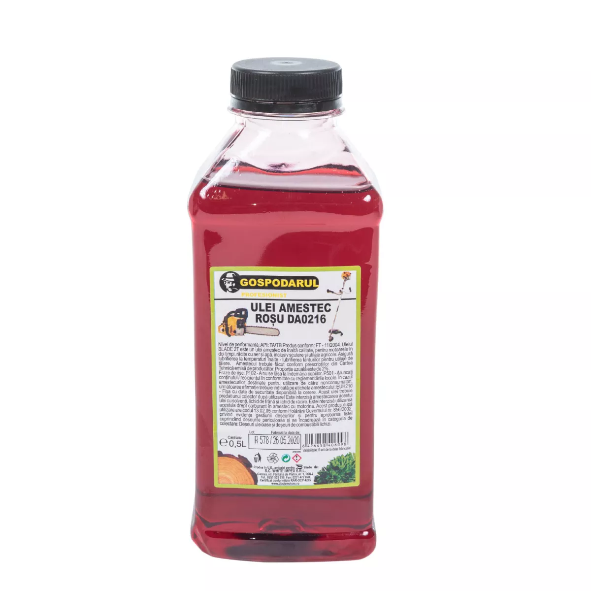 Uleiuri, piese si consumabile - Ulei amestec 2T Rosu 0.5L