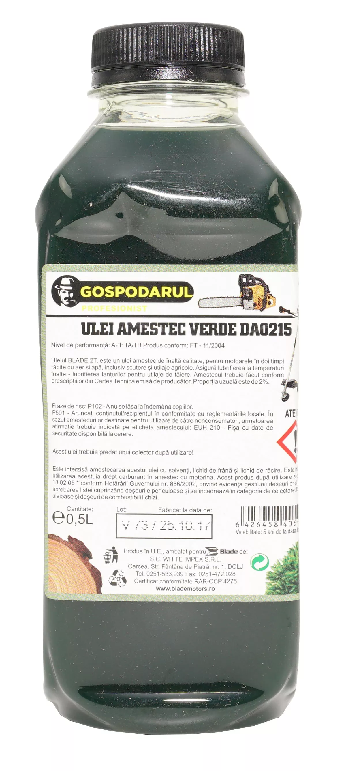 Uleiuri, piese si consumabile - Ulei amestec 2T Verde 0.5L